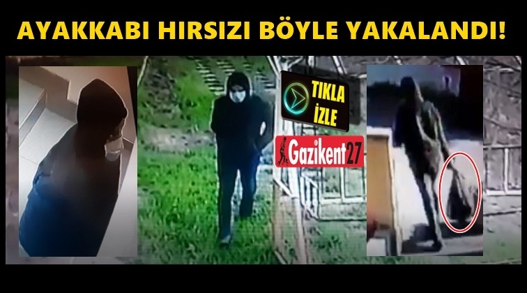 Ayakkabı hırsızlığı güvenlik kamerasında!