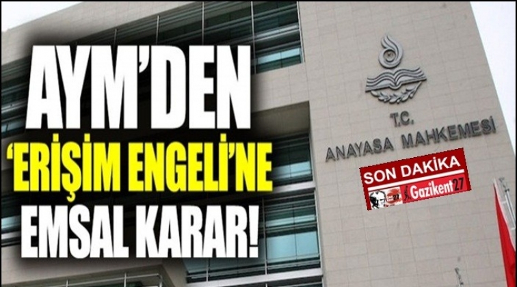 AYM&rsquo;den haber siteleri i&ccedil;in emsal karar