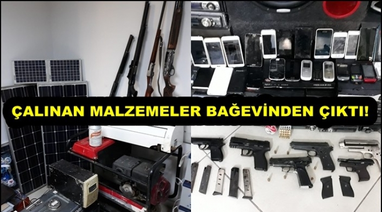 Bağ evinde çalıntı malzemeler ele geçirildi!