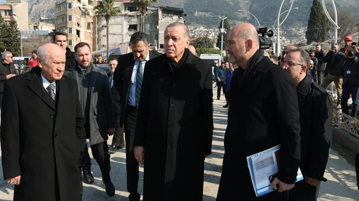 Bahçeli, depremden 15 gün sonra Erdoğan ile Hatay’da