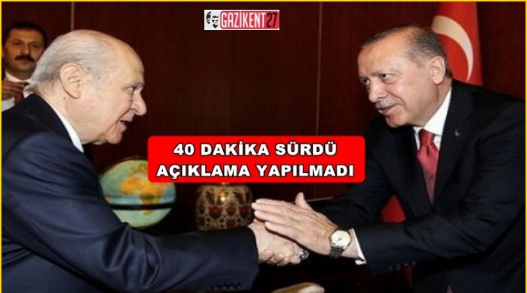 Bahçeli - Erdoğan görüşmesi 40 dakika sürdü