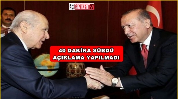 Bah&ccedil;eli - Erdoğan g&ouml;r&uuml;şmesi 40 dakika s&uuml;rd&uuml;