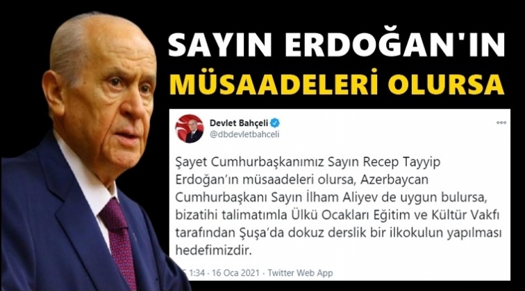 Bahçeli: Erdoğan’ın müsaadeleri olursa...