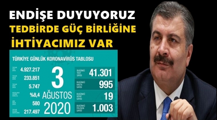 Bakan Koca: Endişe duyuyoruz...