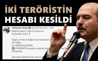 Bakan Soylu: 2 teröristin hesabı kesildi!