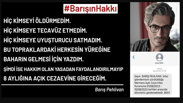 Barış Pehlivan için kampanya: Adaletsizliğe ses çıkarıyoruz