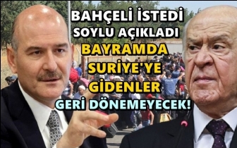 Bayramda Suriye'ye giden geri dönemeyecek!