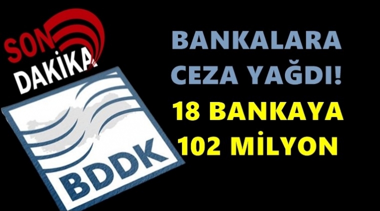 BDDK’dan bankalara büyük ceza!