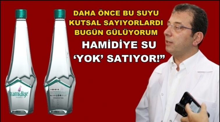 'Daha &ouml;nce kutsal yerine koydukları bu su'