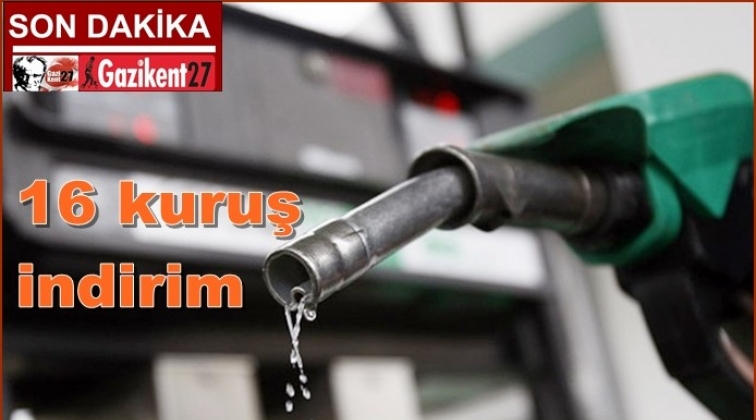 Benzine 16 kuruş indirim