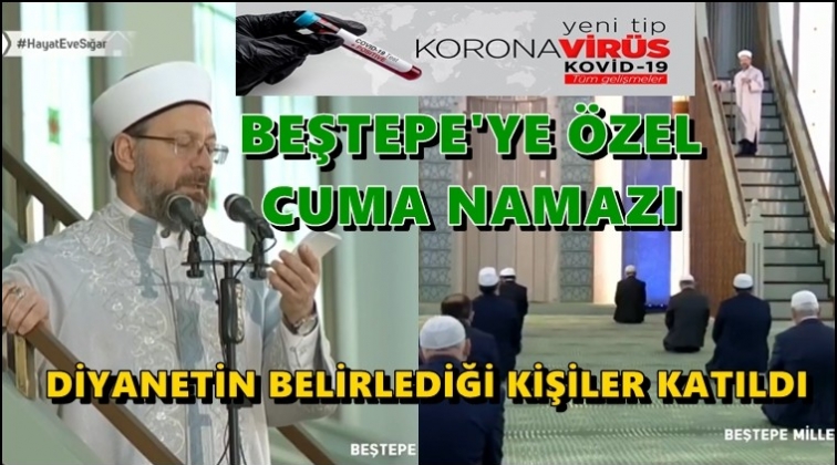 Beştepe'de cuma namazı...