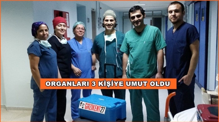 Beyin &ouml;l&uuml;m&uuml; ger&ccedil;ekleşen hasta 3 kişiye umut oldu