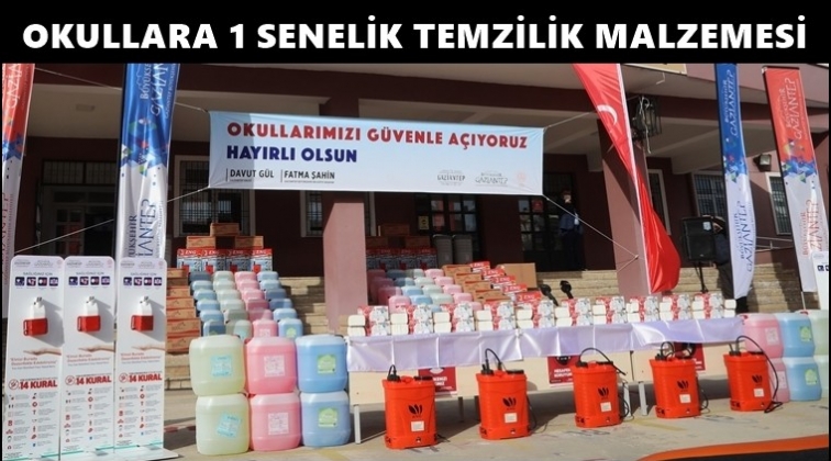 Bin 157 okula temizlik malzemesi...