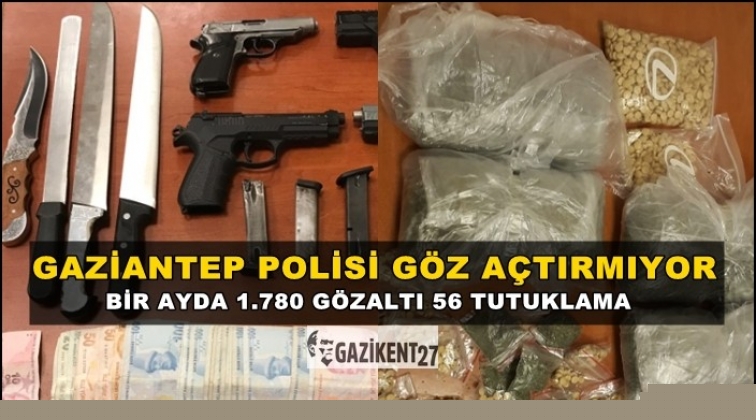 Bir ayda 1.780 g&ouml;zaltı 56 tutuklama