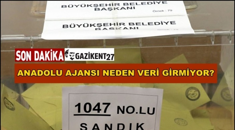 Bir buçuk saat oldu AA hala veri girmiyor!