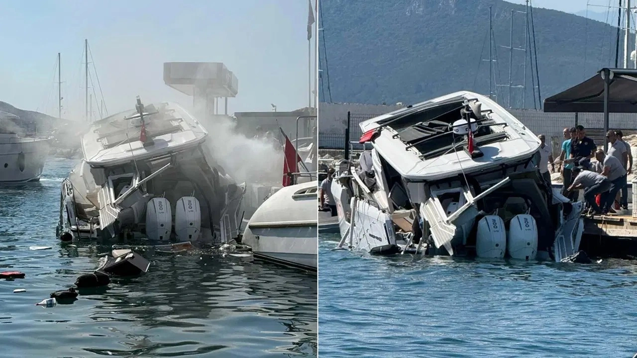 Bodrum'da teknede patlama: Yaralılar var!