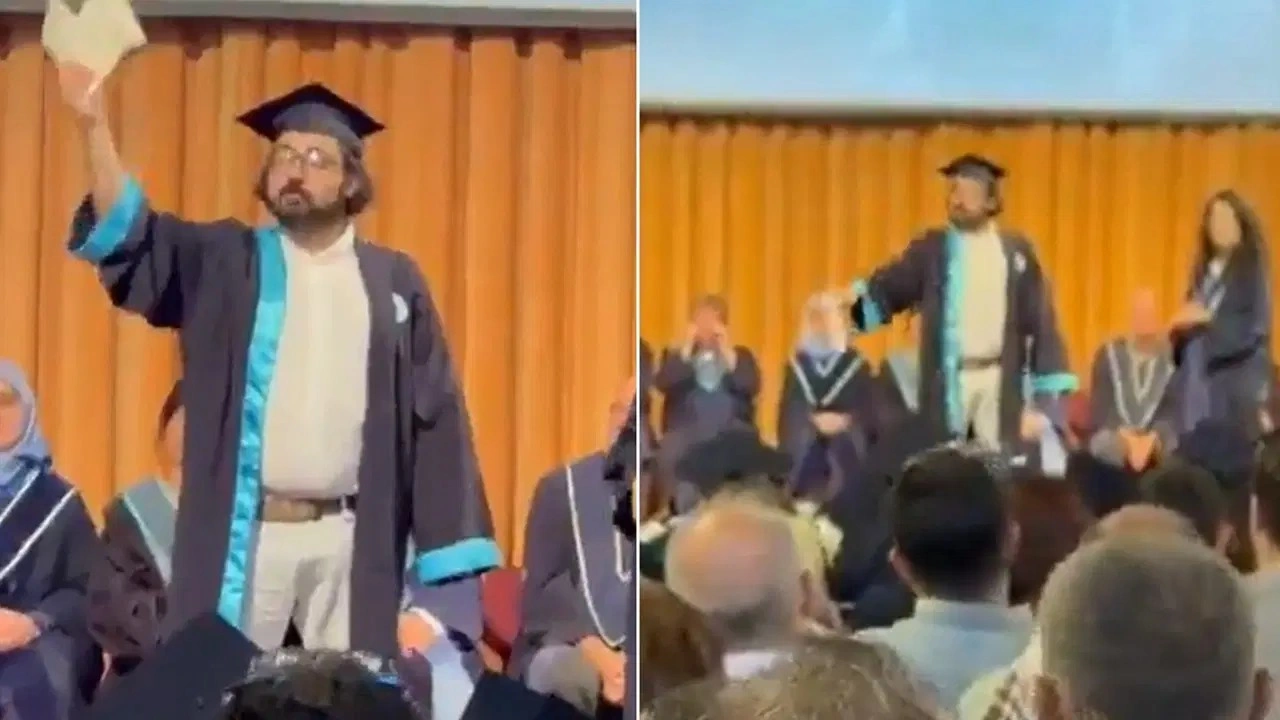 Boğaziçi’nde ‘İmamoğlu’ protestosu: Törende diplomasını yırttı