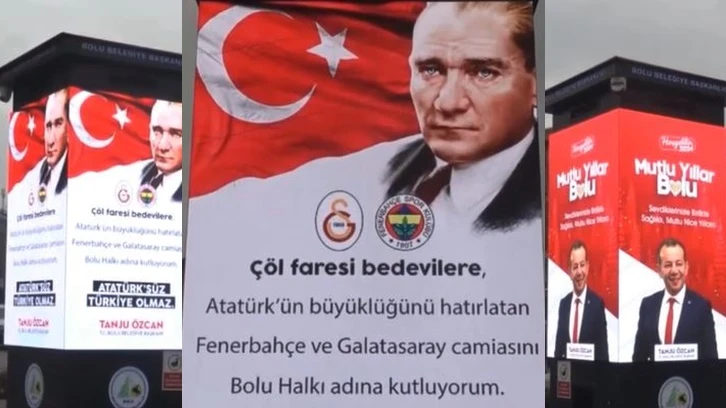 Bolu'da Atatürk görselli bilboardlara soruşturma!