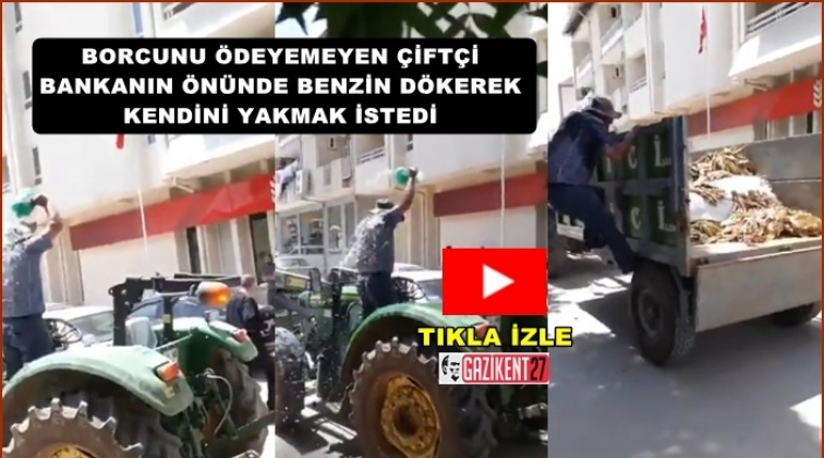 Bor&ccedil;lu &ccedil;ift&ccedil;i, benzinle kendini yakmaya &ccedil;alıştı!