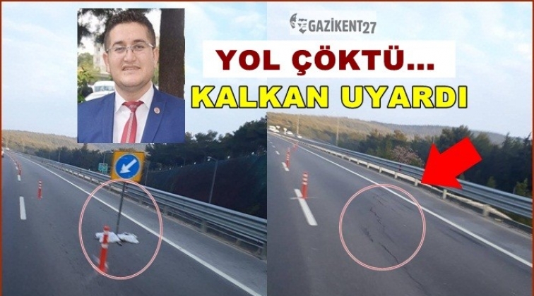 Bu yoldan ge&ccedil;enler dikkat! &Ccedil;&ouml;kme var...