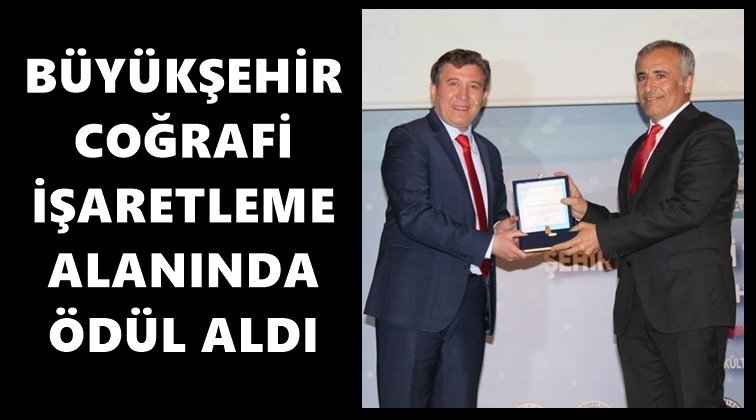 Büyükşehir'e 'Coğrafi İşaretleme' ödülü...