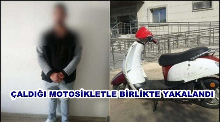 Çaldığı motosikletle birlikte yakalandı!