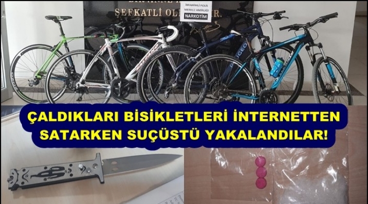 Çaldıkları bisikletleri satarken yakalandılar!