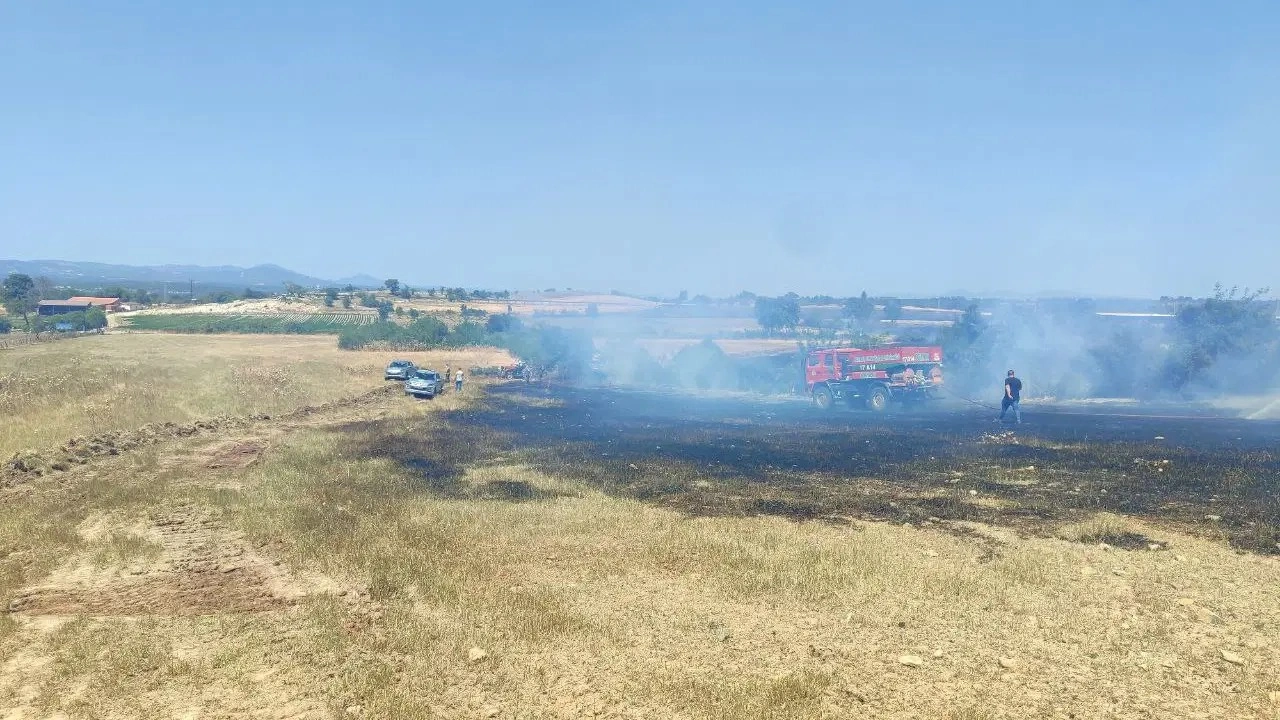 Çanakkale'de tarım arazisinde yangın!