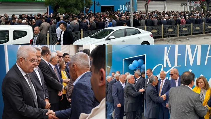 CHP'de miting gibi bayramlaşma töreni...