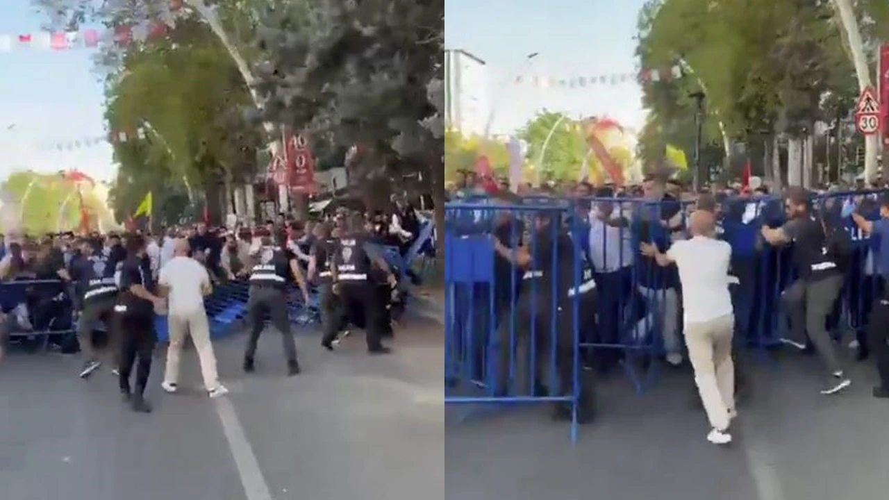 CHP gençlik kolları polis barikatlarını yıktı