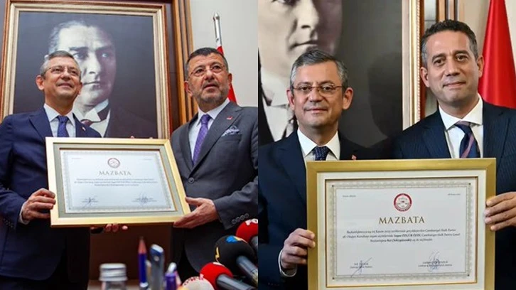 CHP Genel Başkanı Özgür Özel mazbatasını aldı