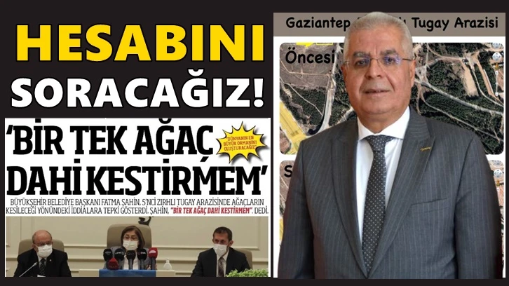 CHP İl Başkani Uçar: Hani tek bir ağaç dahi kesilmeyecekti?