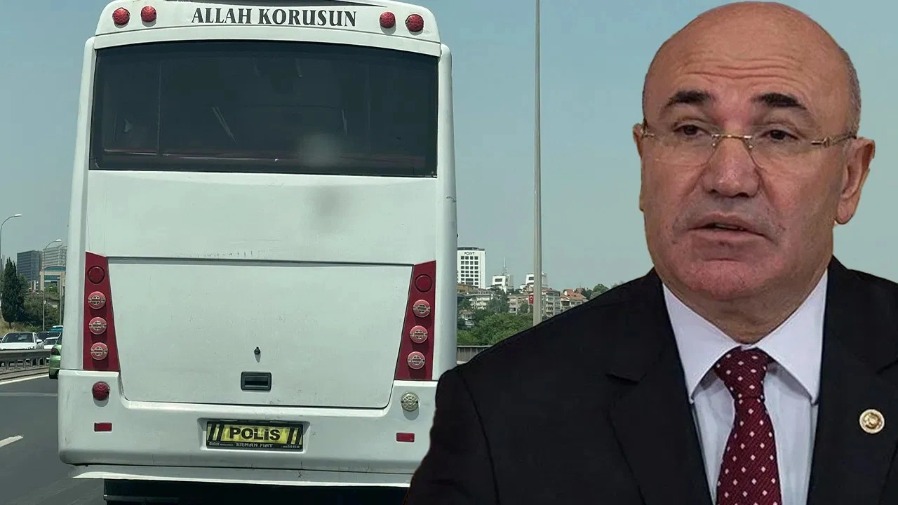 CHP'li Tanal gündeme getirdi, Emniyet inceleme başlattı: 'Plakası kapatılan polis otobüsü&