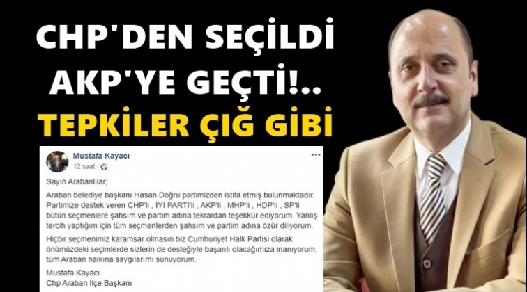 CHP'den AKP'ye geçtiği doğrulandı!..