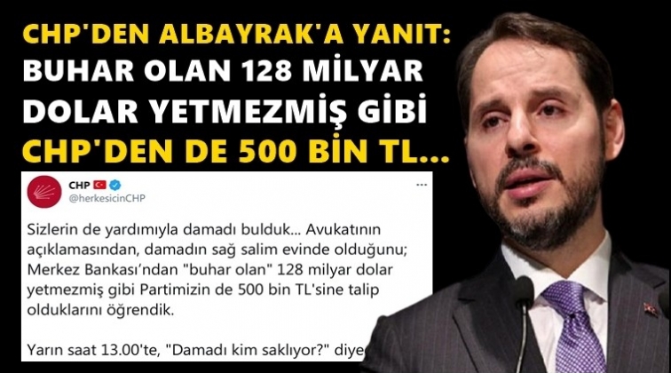 CHP'den Albayrak'a tazminat yanıtı...