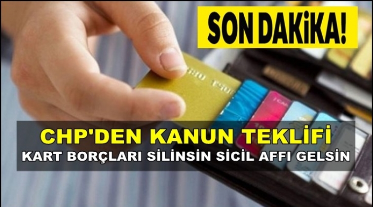 CHP'den kanun teklifi: Kredi kart borçları silinsin