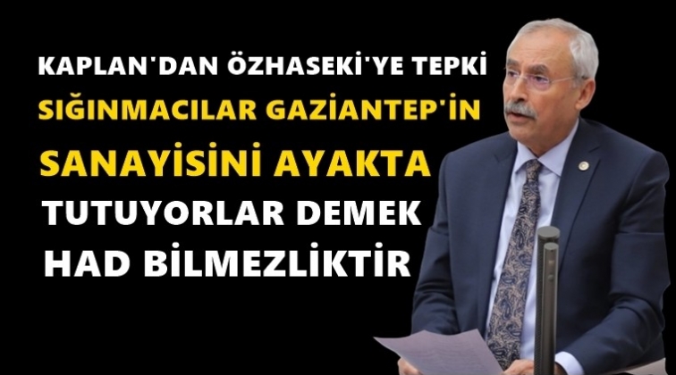 CHP'li Kaplan'dan Özhaseki'ye tepki...