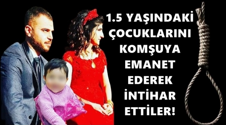 Çocuklarını komşuya bırakıp intihar ettiler!