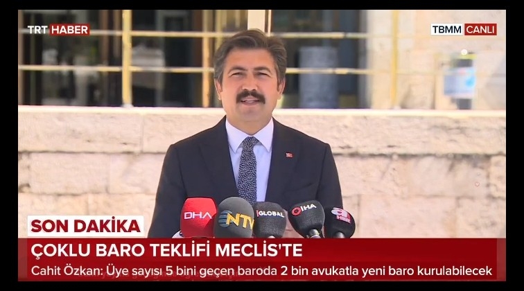 Çoklu baro teklifi Meclis'te...