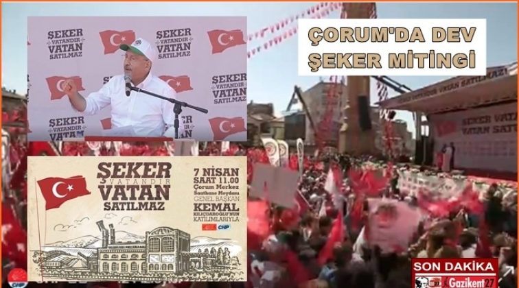 &Ccedil;orum'da 'Şeker Vatandır Satılamaz' mitingi