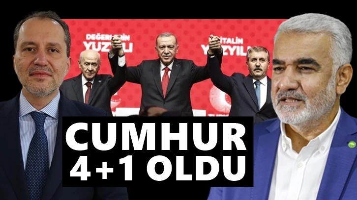 Cumhur İttifakı 4 artı 1 oldu...