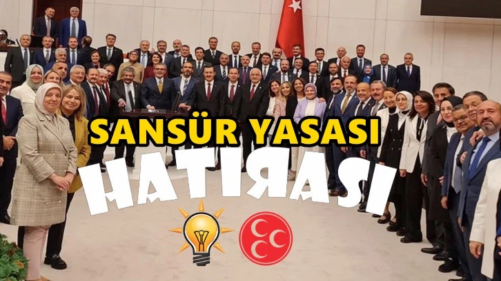 Cumhur İttifakı'ndan 'Sansür Yasası' pozu...