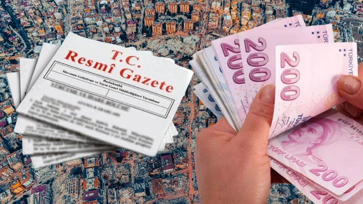 Depremzedelere hibe ve kredi desteği Resmi Gazete'de