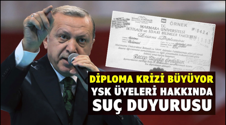 Diploma krizi büyüyor: YSK üyelerine suç duyurusu!