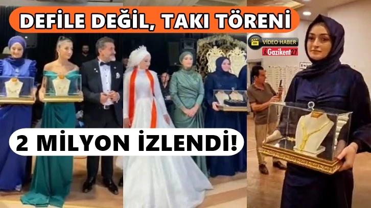 Düğünde geline takılan setler böyle sergilendi...