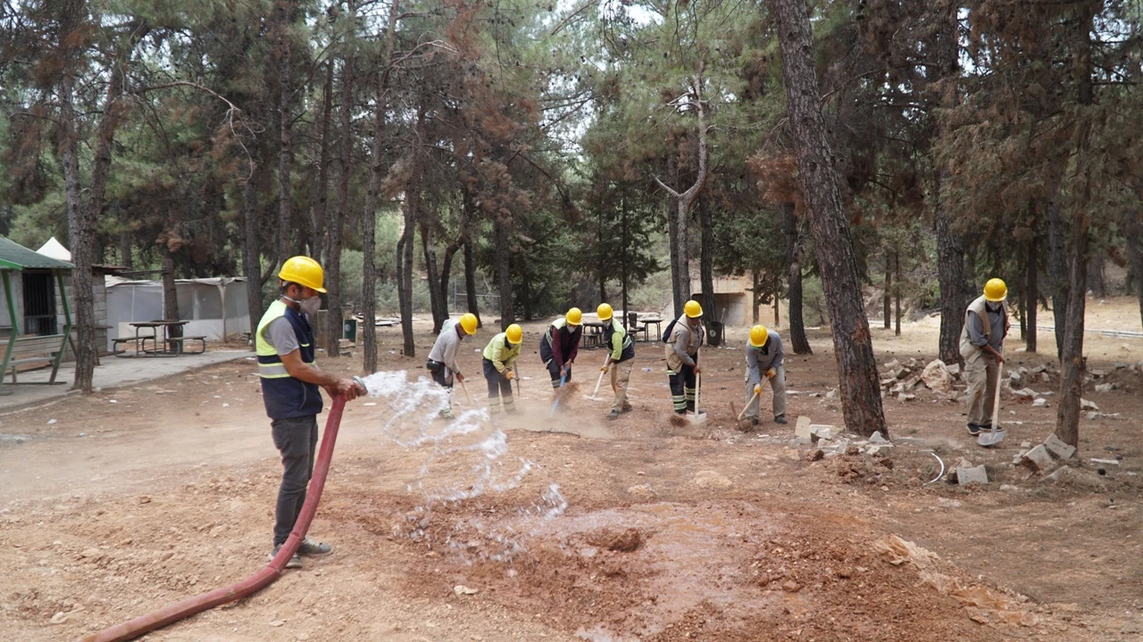 Dülük Tabiat Parkı'nda yangın tatbikatı