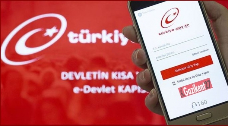 E-devlet'te yeni hizmet