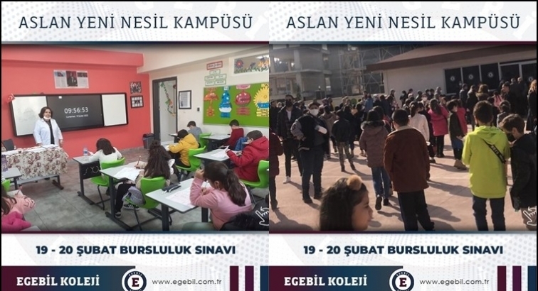 Egebil Okullarında bursluluk sınavı