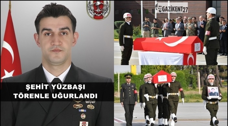 Șehit y&uuml;zbaşı dualarla uğurlandı