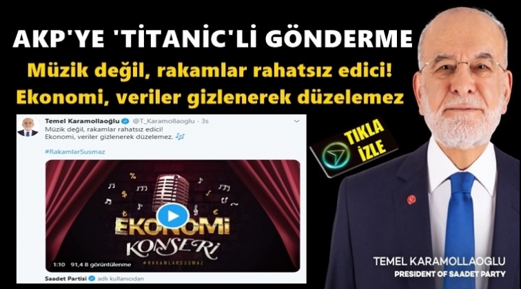 Ekonominin geldiği yeri Titanik ile anlattı...